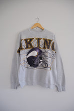 Load image into Gallery viewer, XL - Vintage Minnesota Vikings Spellout Crewneck