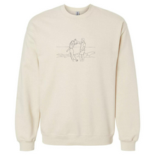 Load image into Gallery viewer, custom line drawn embroidery taken from photograph and embroidered on sweatshirts
