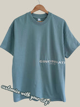 Load image into Gallery viewer, Custom City/State Boxy T-Shirt - Arona Blue