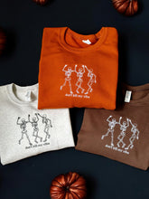 Load image into Gallery viewer, 💀 Don't Kill My Vibe Skeleton Embroidered Crewneck (Multiple Colors)