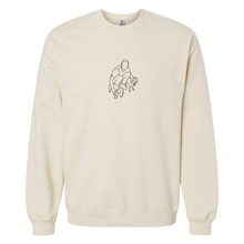 Load image into Gallery viewer, custom line drawn embroidery taken from photograph and embroidered on sweatshirts