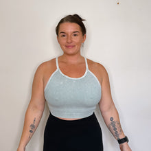Load image into Gallery viewer, Dusty Green - Ribbed Acid Wash Tank Top