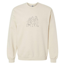 Load image into Gallery viewer, custom line drawn embroidery taken from photograph and embroidered on sweatshirts