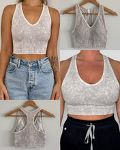 Load image into Gallery viewer, Sleet - Ribbed Acid Wash Tank Top