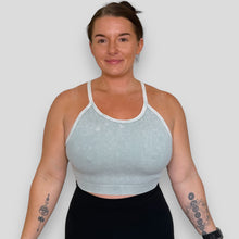 Load image into Gallery viewer, Dusty Green - Ribbed Acid Wash Tank Top