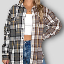 Load image into Gallery viewer, M - Gray Toned Split Dyed Flannel