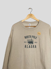 Load image into Gallery viewer, XL - North Pole Alaska Embroidered Crewneck
