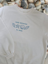 Load image into Gallery viewer, "Easily Distracted by Shells" Linen Balloon Sleeve Crewneck 🐚