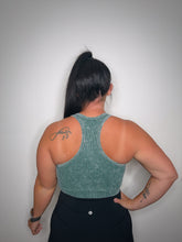 Load image into Gallery viewer, Dark Green - Ribbed Acid Wash Tank Top