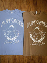 Load image into Gallery viewer, happy camper social club t-shirt in brown
