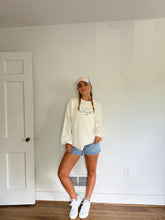 Load image into Gallery viewer, "Easily Distracted by Shells" Linen Balloon Sleeve Crewneck 🐚