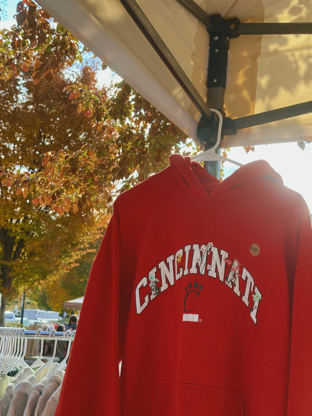 L - Cincinnati Bearcats Floral Hoodie