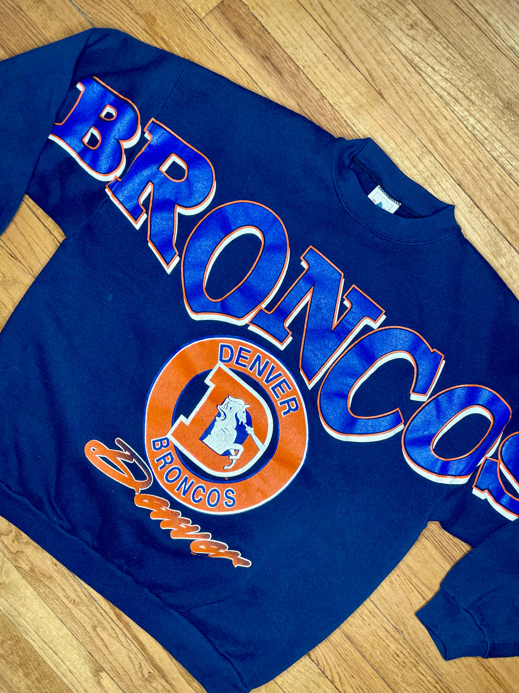 XL - Vintage Denver Broncos Spellout Crewneck *Rare