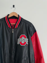 Load image into Gallery viewer, XL - Vintage Ohio State Buckeyes Genuine Leather Jacket - Double Sided - Rare
