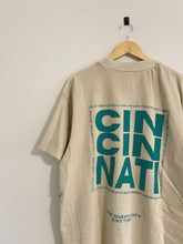 Load image into Gallery viewer, Cincy T-Shirt - Cream &amp; Teal
