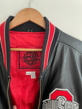 Load image into Gallery viewer, XL - Vintage Ohio State Buckeyes Genuine Leather Jacket - Double Sided - Rare
