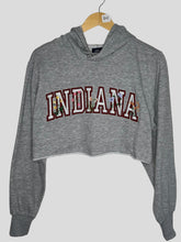 Load image into Gallery viewer, S - Indiana Hoosiers Floral Cropped Sweatshirt
