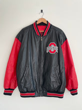 Load image into Gallery viewer, XL - Vintage Ohio State Buckeyes Genuine Leather Jacket - Double Sided - Rare
