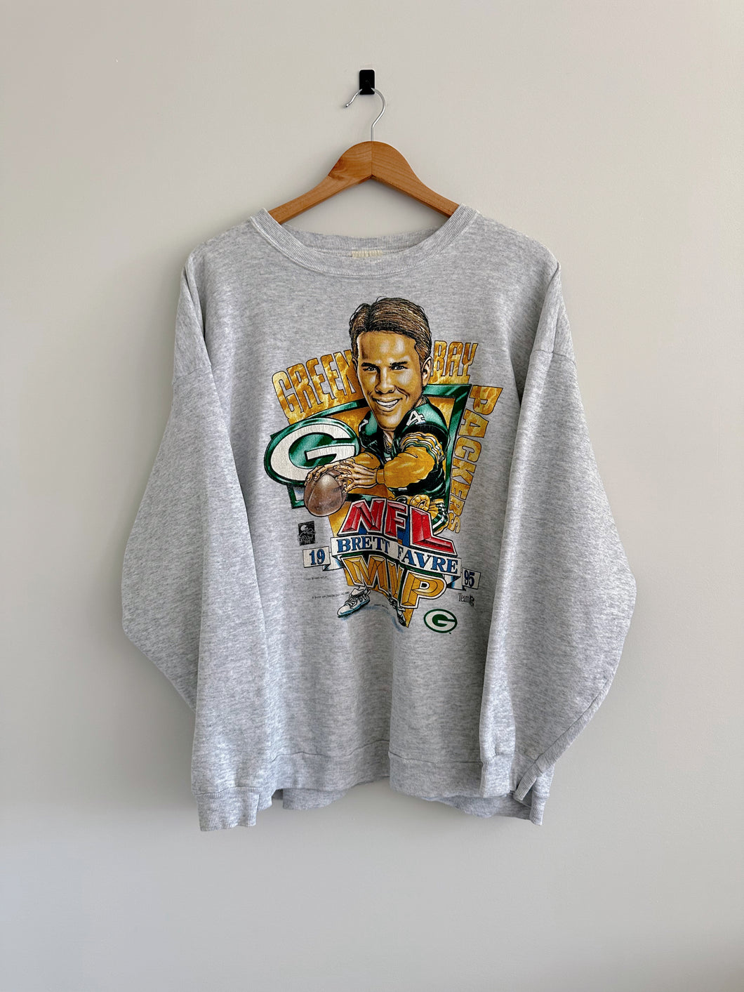 XL/2XL - Vintage Green Bay Packers Brett Favre 1995 Crewneck