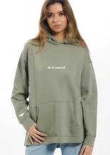 Load image into Gallery viewer, “Do It Scared&quot; FULL LENGTH Hoodie - Green Earth
