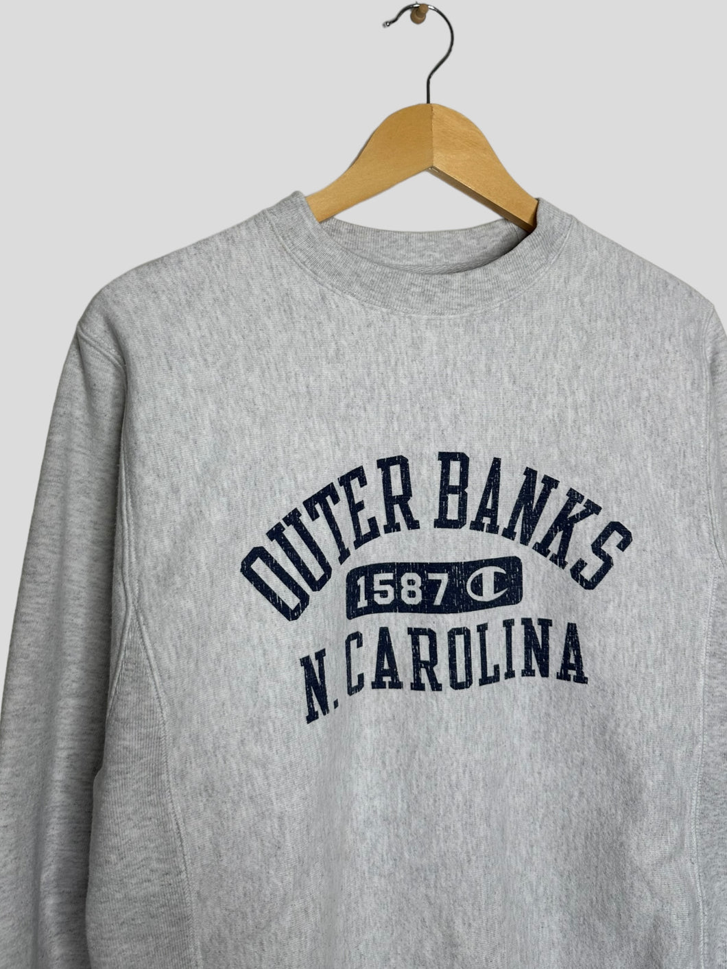 S - Vintage Outer Banks Reverse Weave Crewneck