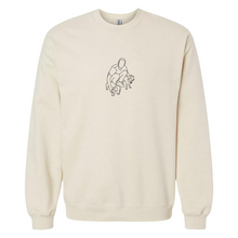 Load image into Gallery viewer, custom line drawn embroidery taken from photograph and embroidered on sweatshirts
