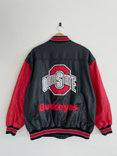 Load image into Gallery viewer, XL - Vintage Ohio State Buckeyes Genuine Leather Jacket - Double Sided - Rare
