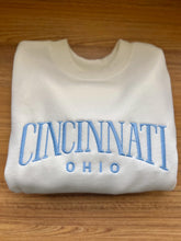 Load image into Gallery viewer, Cincinnati Ohio Crewneck - Sky Blue
