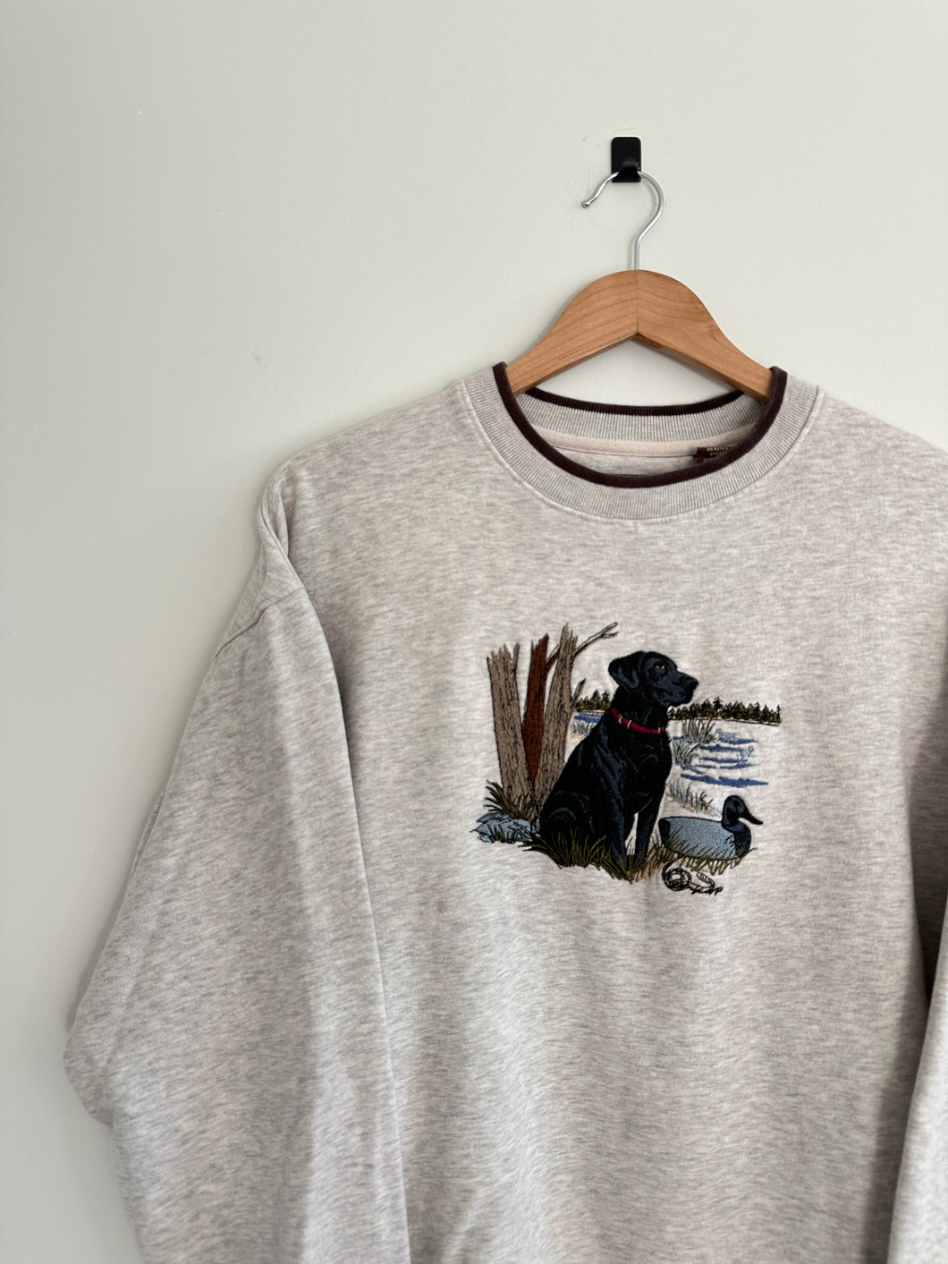 L - Vintage Black Lab Crewneck