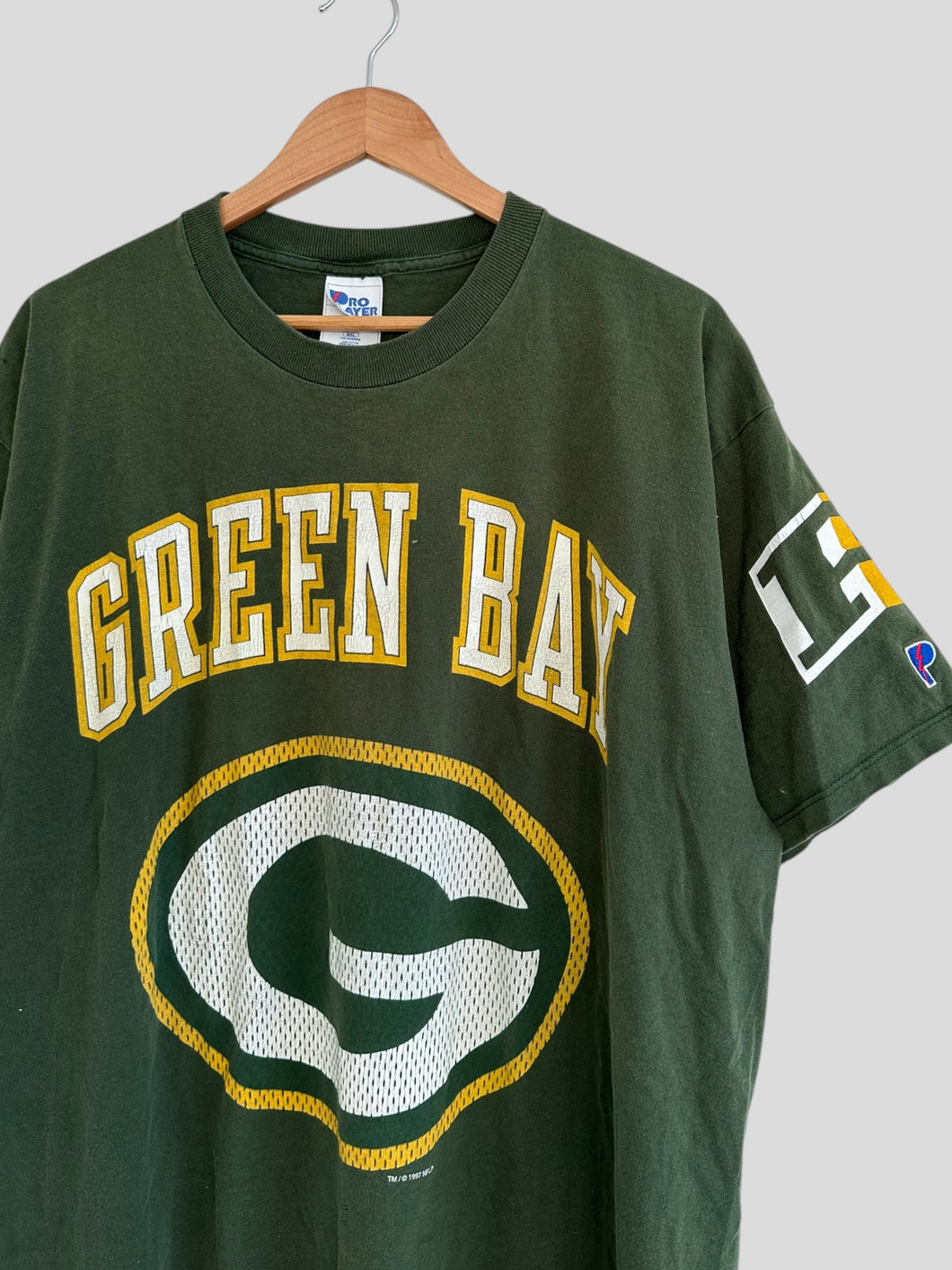 2XL - Vintage Green Bay Packers Double Sided T-Shirt