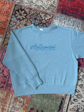 Load image into Gallery viewer, Antisocial but Willing to Discuss Books Crewneck - Misty Blue 📖
