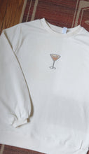 Load image into Gallery viewer, white espresso martini crewneck embroidered
