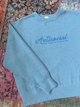 Load image into Gallery viewer, Antisocial but Willing to Discuss Books Crewneck - Misty Blue 📖
