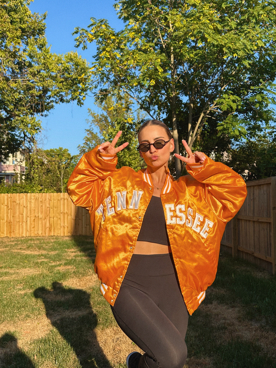 XL - Vintage Tennessee Volunteers Satin Bomber Jacket