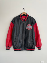 Load image into Gallery viewer, XL - Vintage Ohio State Buckeyes Genuine Leather Jacket - Double Sided - Rare
