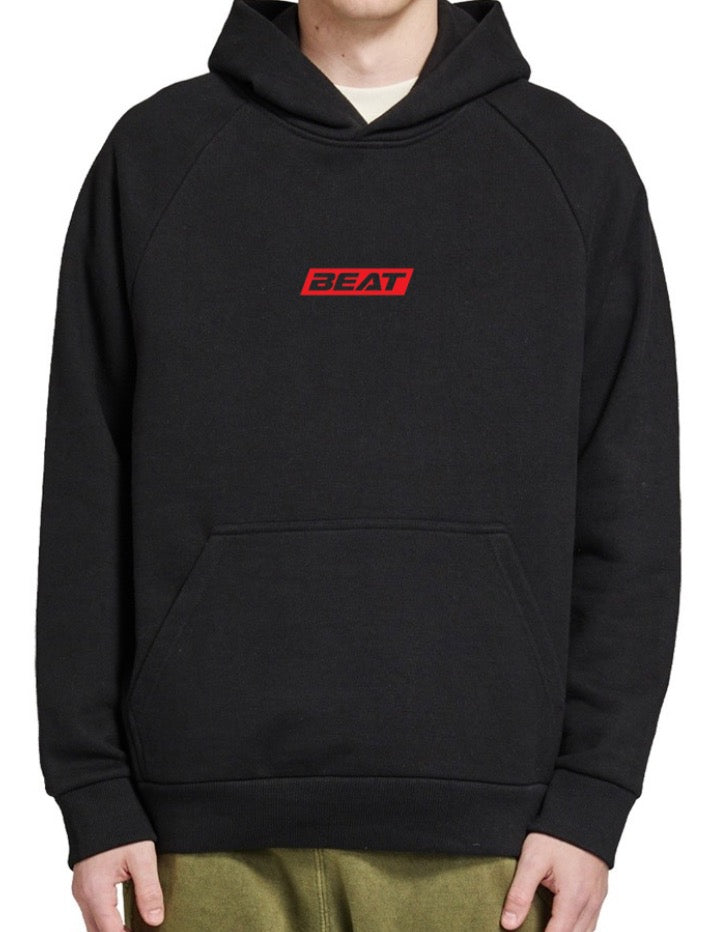 Beat Box Logo Hoodie - Black/Red