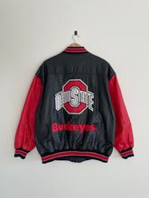 Load image into Gallery viewer, XL - Vintage Ohio State Buckeyes Genuine Leather Jacket - Double Sided - Rare
