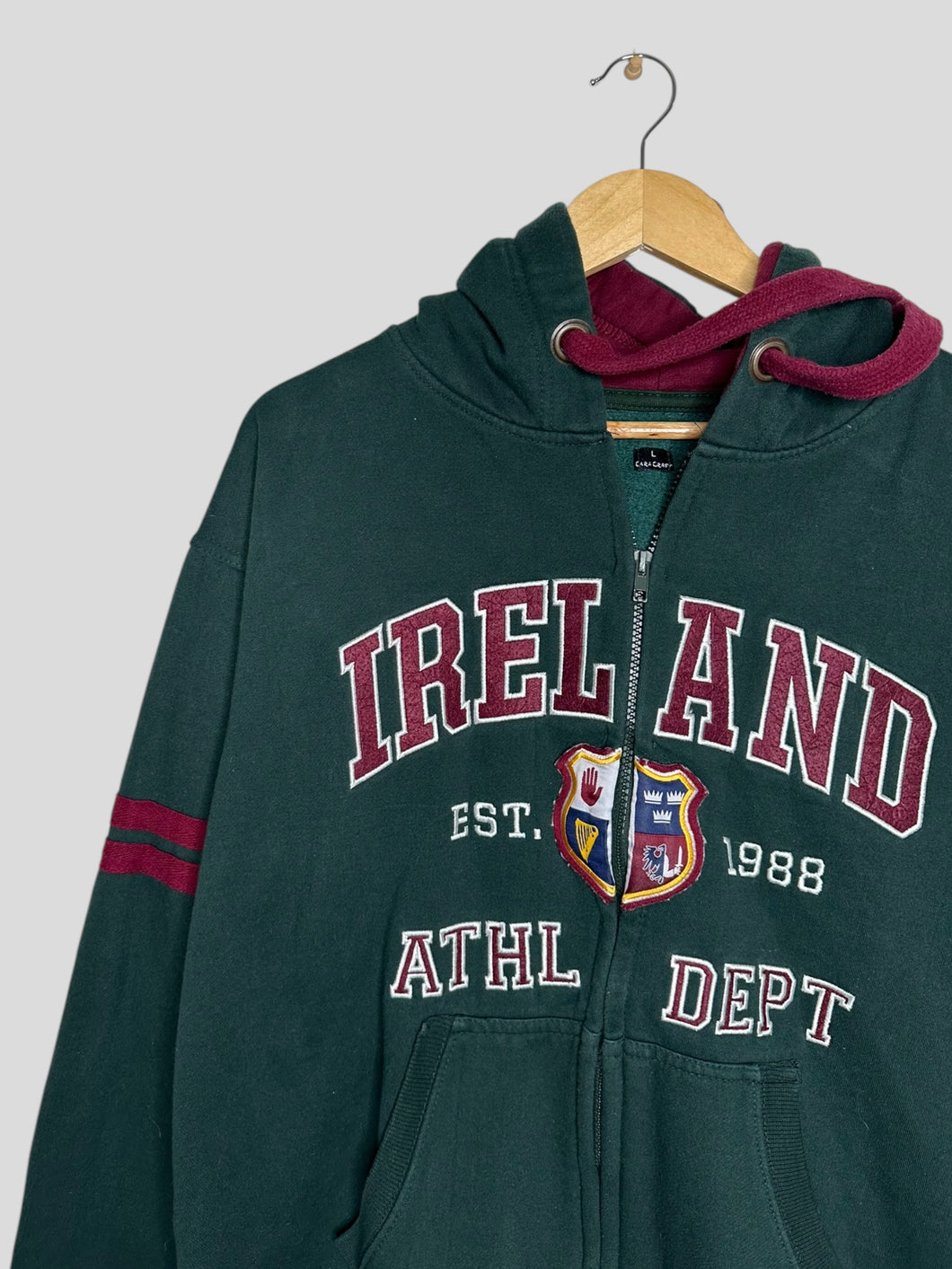 M/L - Ireland Zip Up Hoodie