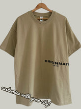 Load image into Gallery viewer, Custom City/State Boxy T-Shirt - Moss Gray
