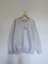 Load image into Gallery viewer, Gray Heathered - Ghost w/ Pumpkin Embroidered Crewneck
