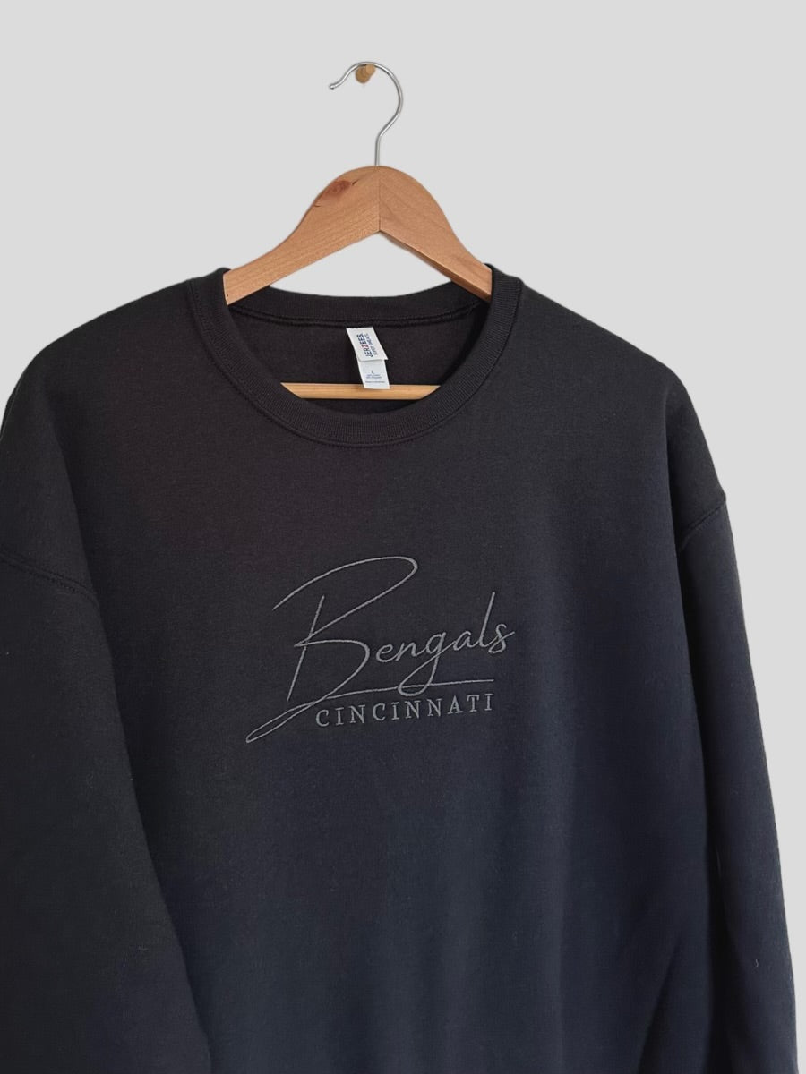 Cincinnati Bengals Black Crewneck