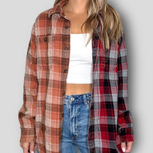 Load image into Gallery viewer, M - Maroon Toned Split Dyed Flannel
