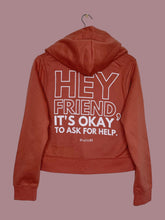 Load image into Gallery viewer, &quot;It&#39;s Okay To Ask For Help&quot; Zip Up Cropped Hoodie
