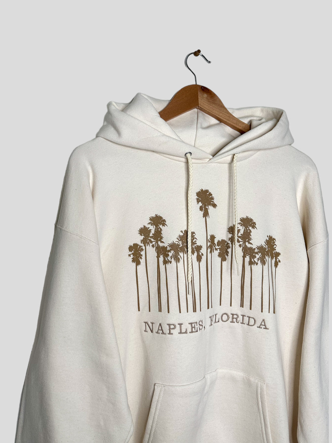 L - Naples, FL Cream Hoodie