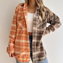 Load image into Gallery viewer, L Tall - Beige/Tan Split Dyed Flannel
