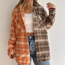 Load image into Gallery viewer, L Tall - Beige/Tan Split Dyed Flannel
