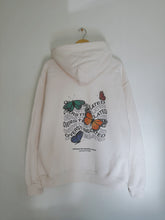 Load image into Gallery viewer, overstimulated hoodie with a large butterfly design on the back of the sweatshirt
