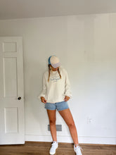 Load image into Gallery viewer, &quot;Easily Distracted by Shells&quot; Linen Balloon Sleeve Crewneck 🐚
